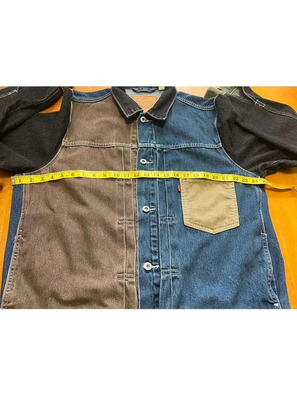 Levi's Premium Men's Type I Relaxed Fit L Trucker Jacket  Champlain Colorblock - Picture 9 of 13